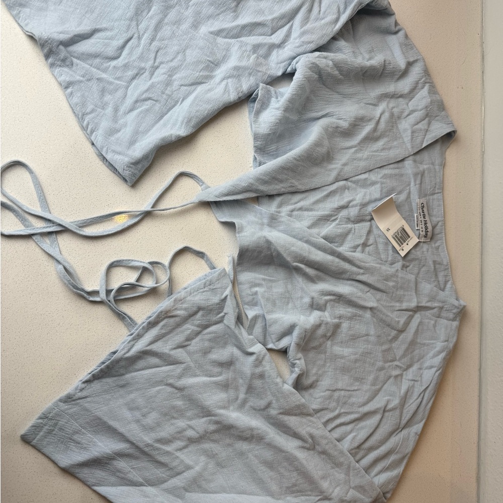Charlie Holiday Light Blue Blouse